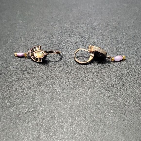 Laila Rowe bronze tone dangling earrings - Picture 2 of 7